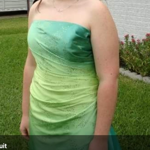 Blue/green size 13/14 Homecoming dress. - Picture 2 of 15
